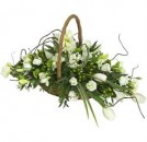 White Flower Basket